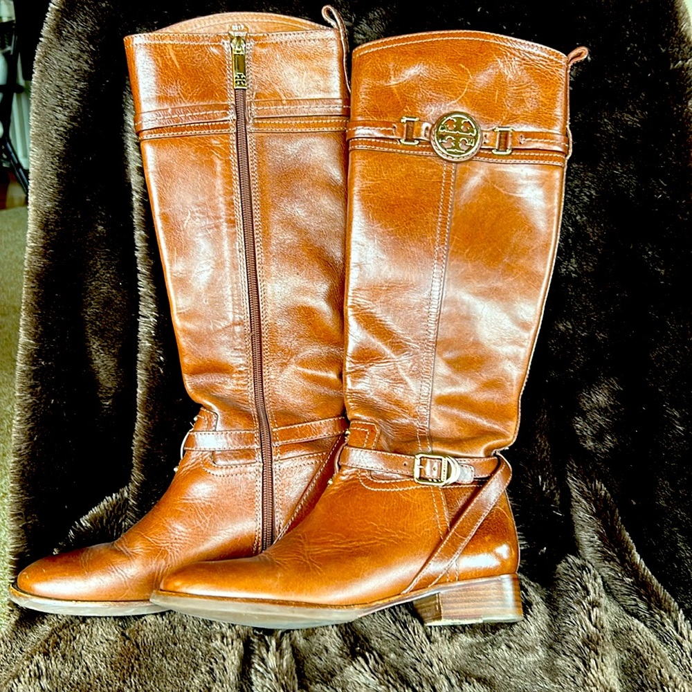 Tory Burch, brown, tall boots. Size 7